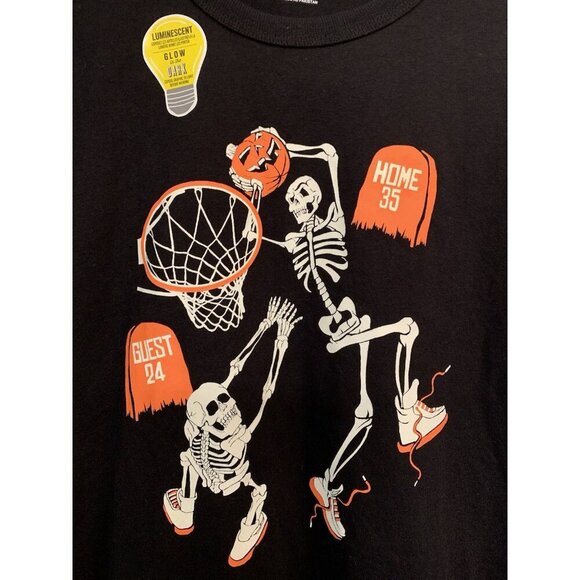 Halloween Long sleeve Kids XL 14 Children’s Place Glow In The Dark Shirt New - Picture 2 of 6